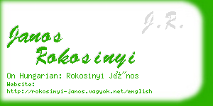 janos rokosinyi business card